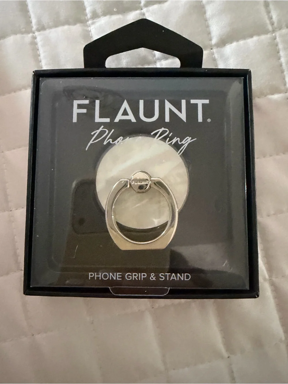 FLAUNT White Phone Ring Grip